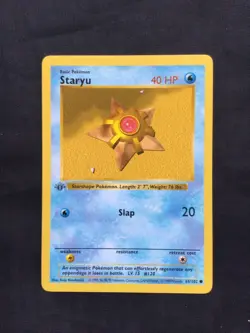 Pokemon Cards: Base Set 1st Edition Common: Staryu 65/102 - Image 1