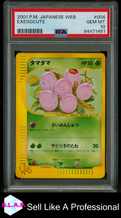 EXEGGCUTE POKEMON JAPANESE WEB 2001 004 PSA 10 - Image 1
