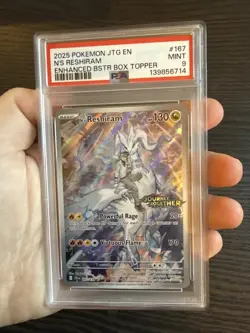 N’s Reshiram 167/159 Stamped IR 2025 Pokemon Journey Together PSA 9 Mint - Image 3
