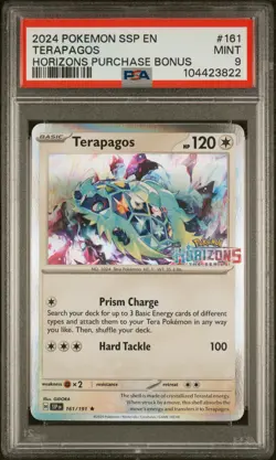 Terapagos Pokemon Ssp En-Surging Sparks 161 NM PSA 91 - Image 1