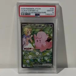 Pokemon TCG Lillie's Clefairy ex 184/159 Journey Together Holo Special Illustra… - Image 1