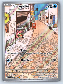 Pokemon TCG Scarlet & Violet Base Set 204/198 Slowpoke Illustration Rare NM - Image 1
