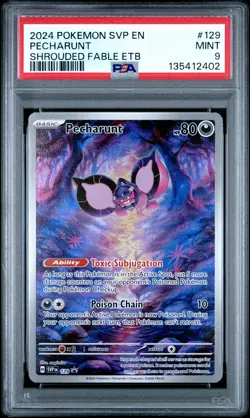 2024 POKEMON SVP EN-SV BLACK STAR PROMO #129 PECHARUNT PSA 9 - Image 1