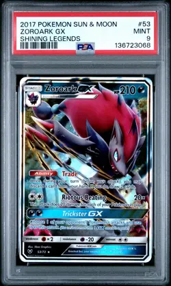 2017 POKEMON SUN & MOON SHINING LEGENDS #53 ZOROARK GX PSA 9 - Image 1