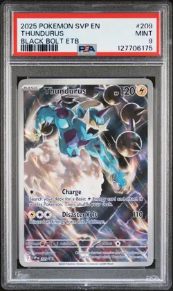 2025 POKEMON SVP EN-SV BLACK STAR PROMO #209 THUNDURUS PSA 9 - Image 1