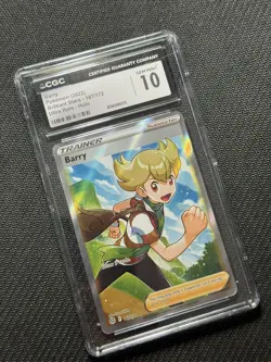 Pokemon Sword & Shield Brilliant Stars #167 Barry Full Art CGC GEM Mint 10 - Image 1