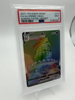Pokemon Alcremie VMAX Shining Fates Secret Rare Holo #073/072 English 2021 PSA 9 - Image 2