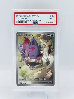 Pokemon Journey Together N's Zorua 189 ETB Promo - PSA 9 MINT - Image 1