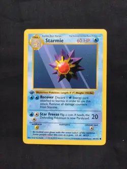 Pokemon Cards: Base Set 1st Edition Common: Starmie 64/102 - Image 1