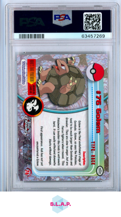 GOLEM POKEMON T.V. TOPPS CHROME POKEMON T.V. 2000 76 PSA 10 - Image 2