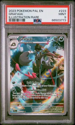 2023 Pokemon Paldea Evolved Grafaiai Illustration PSA 9 - Image 1