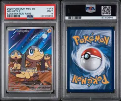 PSA 9 Mint Helioptile Illustration Rare #143 Pokemon Mega Evolution 2025 - Image 3