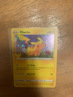 POKEMON PIKACHU GENERAL MILLS STAMPED 25TH ANNIVERSARY PROMO HOLO SWSH039 - Image 1