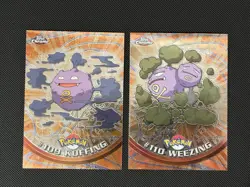 Koffing & Weezing Topps Chrome Series Pokemon Card Near Mint - Image 1