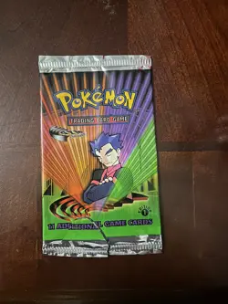 Opened/empty - pokemon gym challenge booster pack 1st edition - Image 1