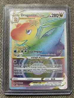 Pokemon TCG Dragonite VSTAR 081/078 Pokemon GO Secret Rare Full Art Holo 280 HP - Image 1