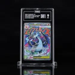 2025 POKEMON MEP EN-ME BLACK STAR PROMO #023 MEGA CHARIZARD X EX TAG 9 - Image 1