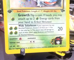 1999 Pokemon Gym Challenge 1st Edition Erika's Venusaur 4/132 Holo - LP+/NM - Image 4
