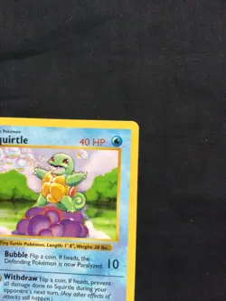 Pokemon Cards: Base Set 1st Edition Common: Squirtle 63/102 - Image 3