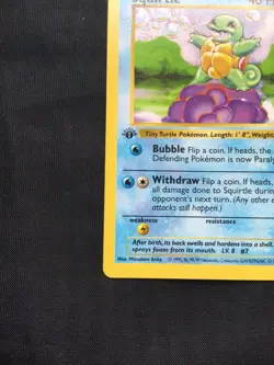 Pokemon Cards: Base Set 1st Edition Common: Squirtle 63/102 - Image 5