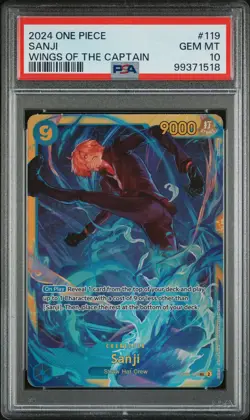 2024 ONE PIECE OP06-WINGS OF THE CAPTAIN #119 SANJI PSA 10 - Image 1