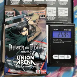 Heavy 25.85g Union Arena Sealed Attack On Titan Booster Pack - Image 1