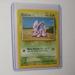 4th Print Base Set Pokemon Nidoran 55/102 Near Mint Vintage Card - Image 1