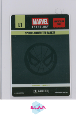 SPIDER-MAN/PETER PARKER PANINI L1 MARVEL ANTHOLOGY LENTICULAR CARD 2025 ENGLISH - Image 2