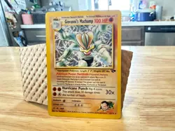 Giovanni's Machamp 6/132 Gym Challenge Holo Pokemon Card - Image 1