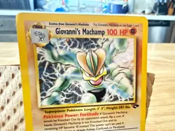 Giovanni's Machamp 6/132 Gym Challenge Holo Pokemon Card - Image 2