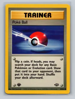 POKE BALL - 64/64 - 1st Edition Jungle - Common - Pokemon Card - LP_MP - Image 1