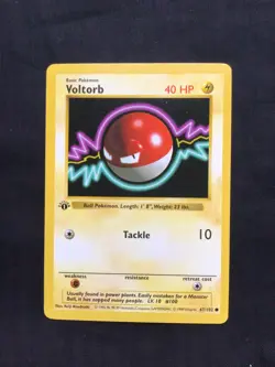 Pokemon Cards: Base Set 1st Edition Common: Voltorb 67/102 - Image 1