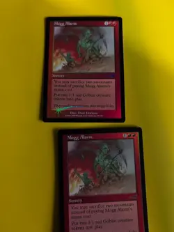 Mogg Alarm x2. Sorcery MTG 2 Card. OLD VINTAGE FOIL. NEMESIS. - Image 1