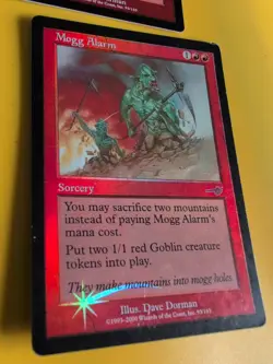 Mogg Alarm x2. Sorcery MTG 2 Card. OLD VINTAGE FOIL. NEMESIS. - Image 4