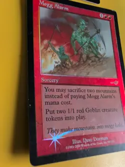 Mogg Alarm x2. Sorcery MTG 2 Card. OLD VINTAGE FOIL. NEMESIS. - Image 5