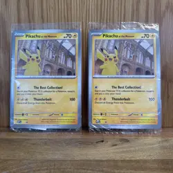 2x Pikachu At The Museum Jumbo Promo Pokemon Cards Sealed! - Image 1