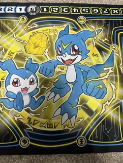 Digimon custom Veemon Playmat DTCG CCG Pad Trading Card Game Mat Zones - Image 2