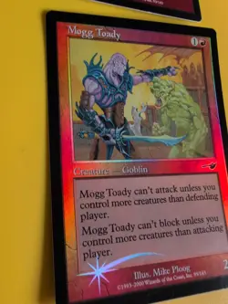 Mogg Alarm & Mogg Toady - Goblin MTG 2 Card. OLD VINTAGE FOIL. NEMESIS. - Image 5