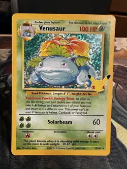 Pokemon TCG Celebrations Venusaur Holo Rare Card #15/102 Classic Collection - Image 1