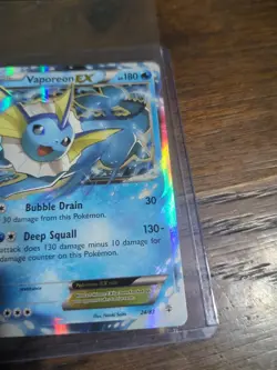 Vaporeon EX 24/83 Generations 2016 Holo Rare Pokemon Card TCG Crease - Image 3