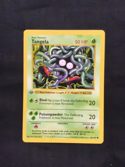 Pokemon Cards: Base Set 1st Edition Common: Tangela 66/102 - Image 1