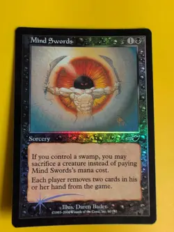Mind Swords Sorcery MTG Card. OLD VINTAGE FOIL. NEMESIS. - Image 1