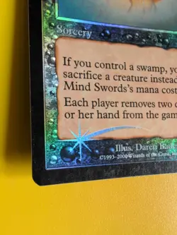 Mind Swords Sorcery MTG Card. OLD VINTAGE FOIL. NEMESIS. - Image 3