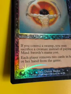 Mind Swords Sorcery MTG Card. OLD VINTAGE FOIL. NEMESIS. - Image 4