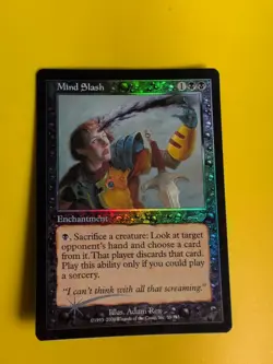 Mind Slash. Enchantment MTG Card. OLD VINTAGE FOIL. NEMESIS. - Image 1