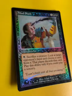 Mind Slash. Enchantment MTG Card. OLD VINTAGE FOIL. NEMESIS. - Image 5