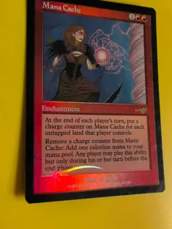 Mana Cache. Enchantment MTG Card. OLD VINTAGE FOIL. NEMESIS. - Image 2