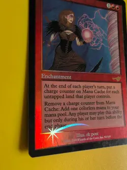 Mana Cache. Enchantment MTG Card. OLD VINTAGE FOIL. NEMESIS. - Image 3