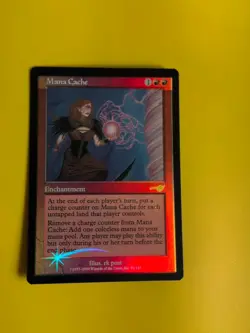 Mana Cache. Enchantment MTG Card. OLD VINTAGE FOIL. NEMESIS. - Image 5