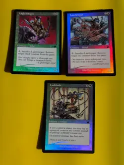 Lashknife,Lightbringer & Lawbringer. Rebel MTG 3 Card. OLD VINTAGE FOIL. NEMESIS - Image 1